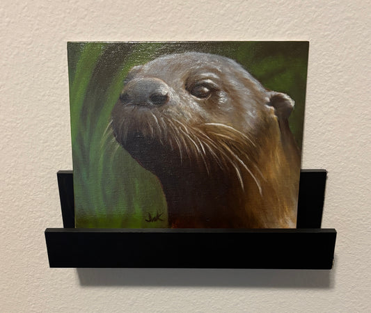"Glistening Otter" - Original Oil Painting on Canvas Board