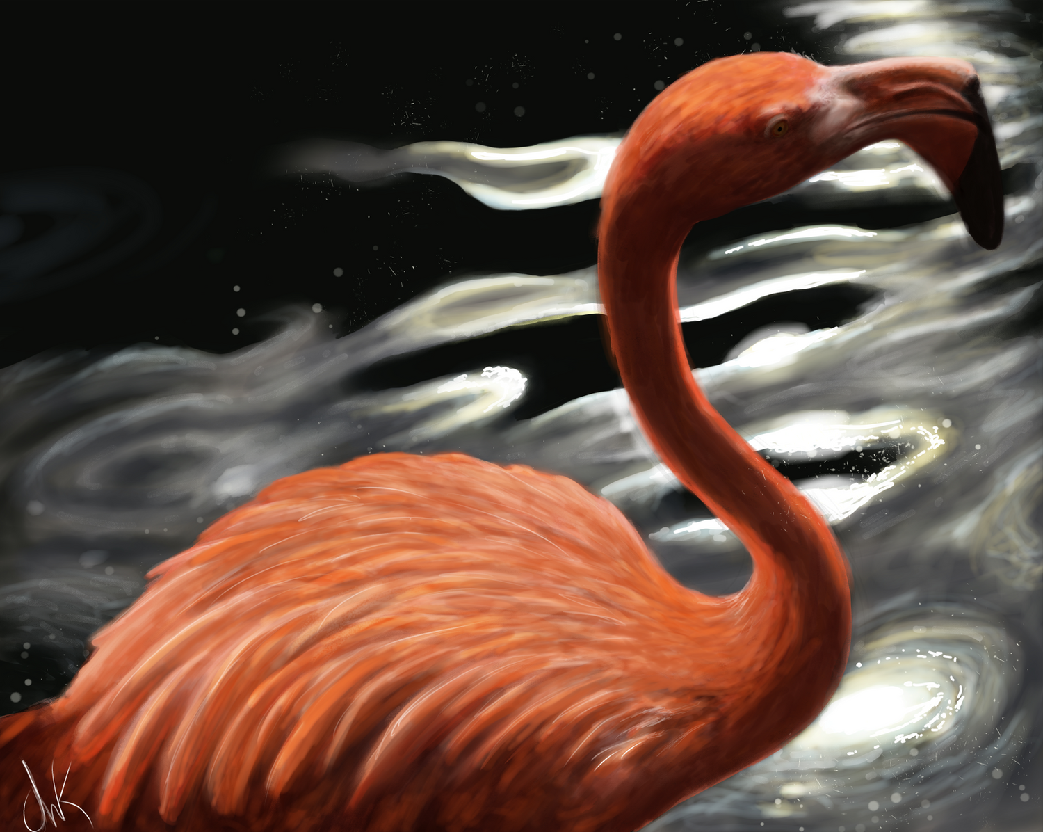 Glistening Flamingo