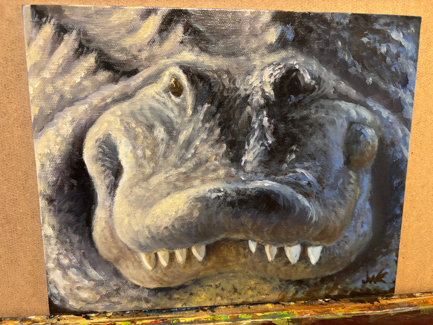 "Gator Grin" - Original Oil Painting on Canvas Board