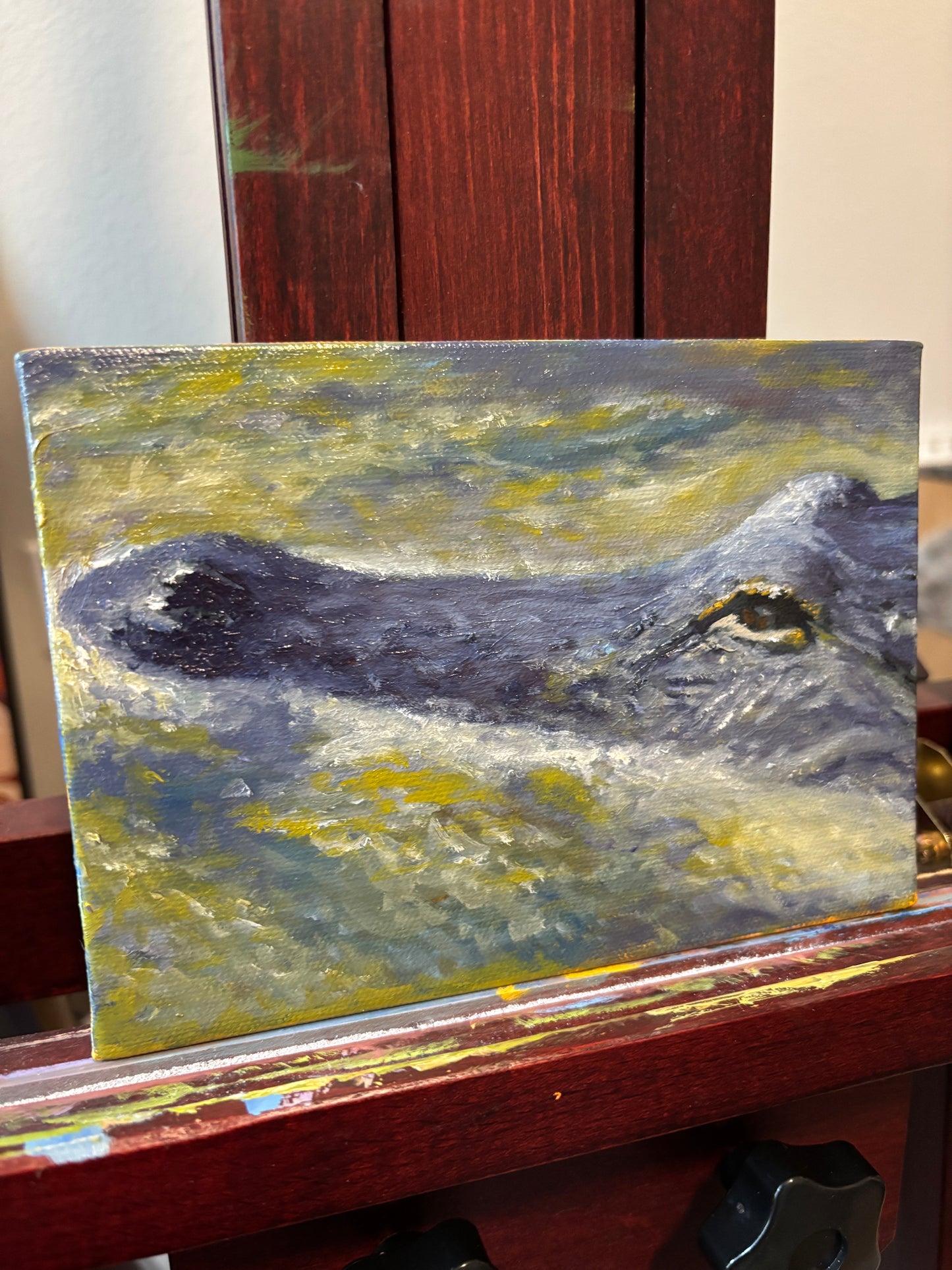 "Mini Gator Study" - Original Oil Painting on Canvas Board