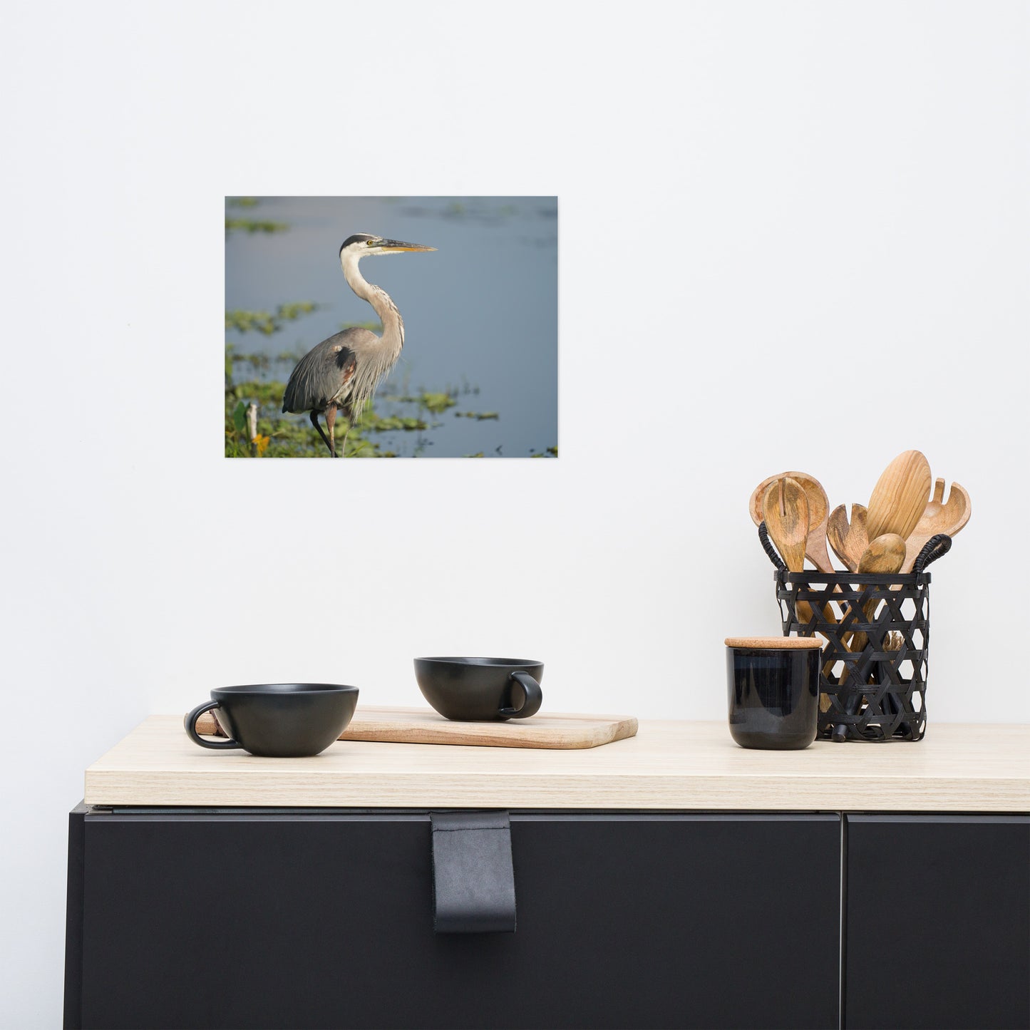 "Great Blue Heron Posing" Photo paper poster