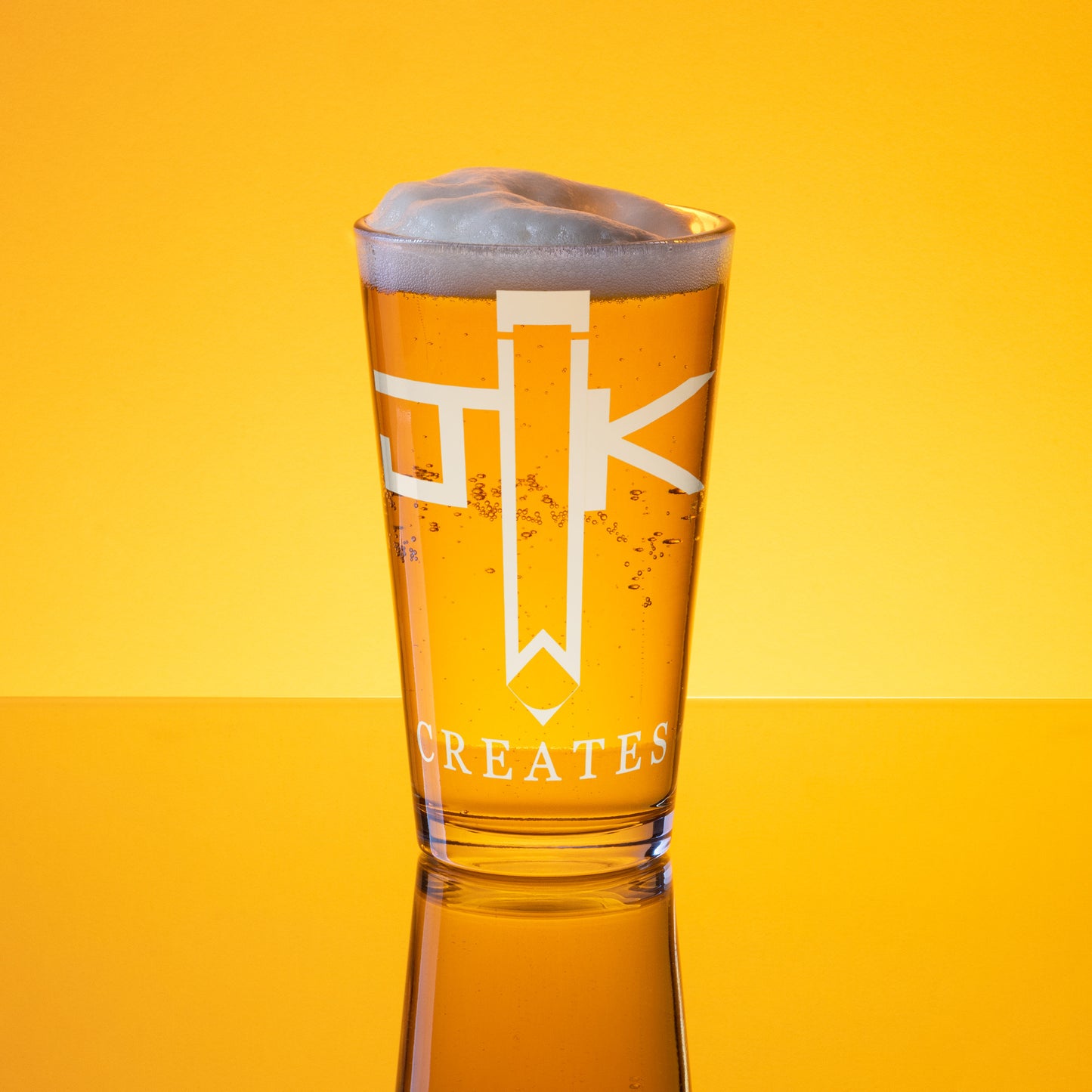 JWK Creates Logo Shaker Pint Glass