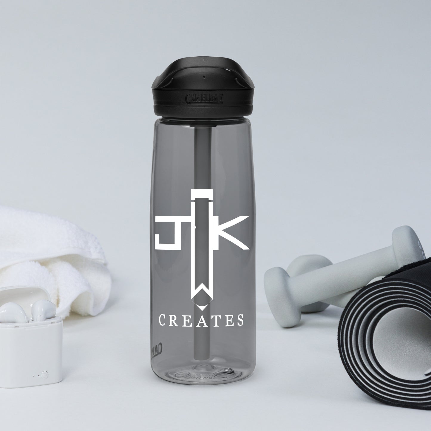 JWK Creates Logo Sports Water Bottle