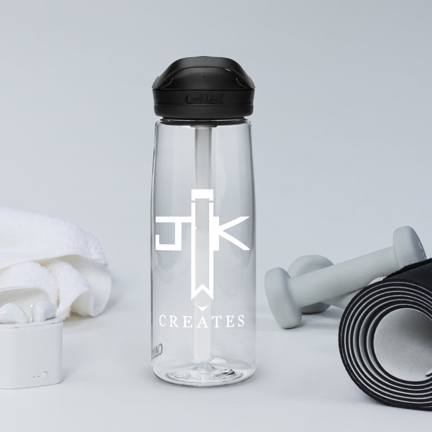 JWK Creates Logo Sports Water Bottle