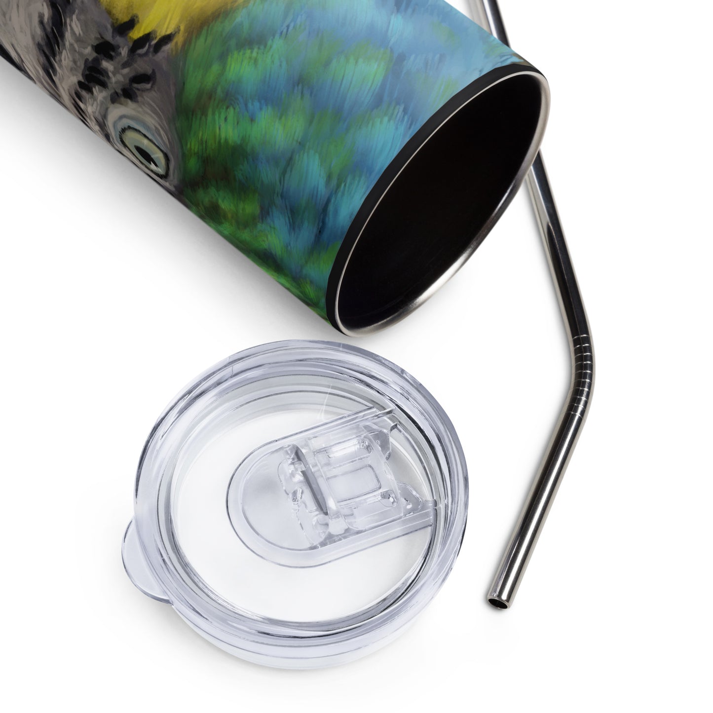 Macaws are such beautiful birds that I had to paint one. I especially love its beautiful vibrant colors in this digital painting. This digital wildlife animal painting print design is printed on a stainless steel tumbler perfect for sipping a favorite beverage.