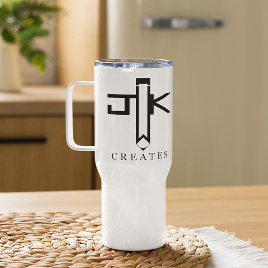 JWK Creates Logo Travel Mug with Handle