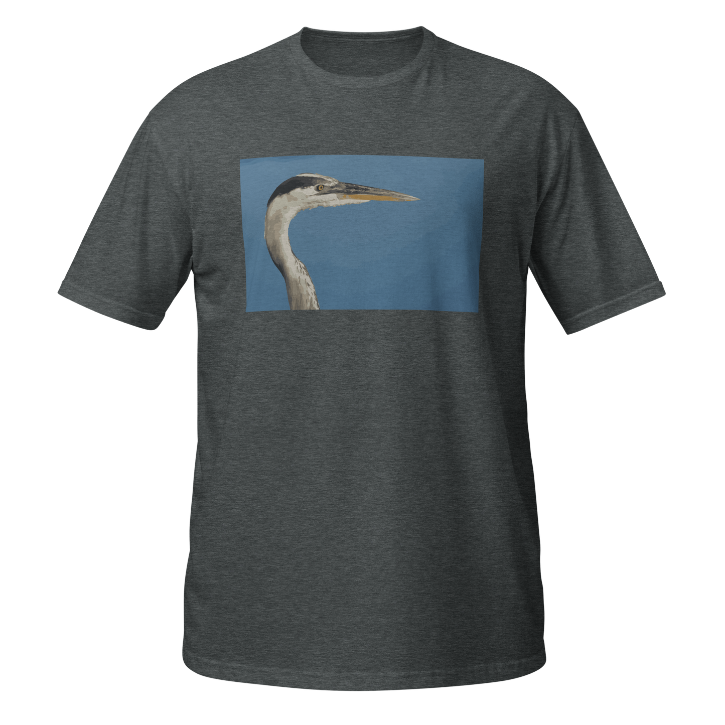 Graphic Great Blue Heron Short-Sleeve Unisex T-Shirt