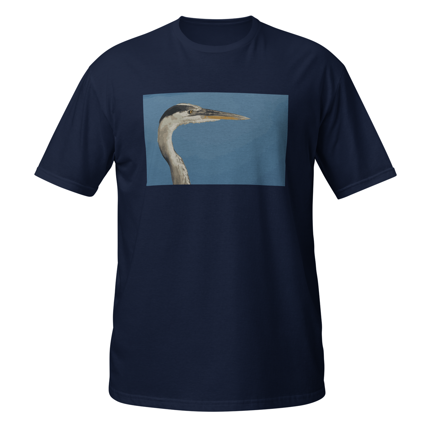 Graphic Great Blue Heron Short-Sleeve Unisex T-Shirt