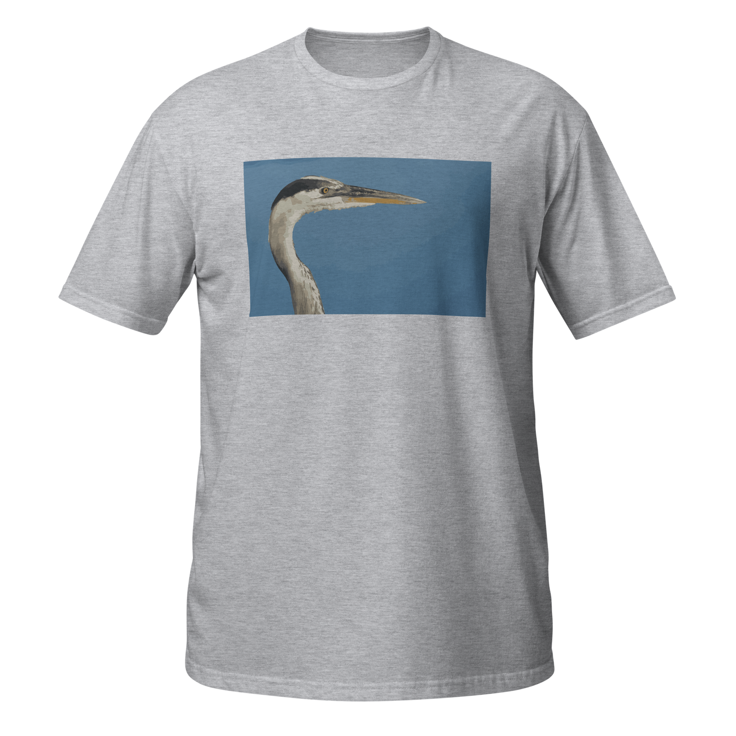 Graphic Great Blue Heron Short-Sleeve Unisex T-Shirt