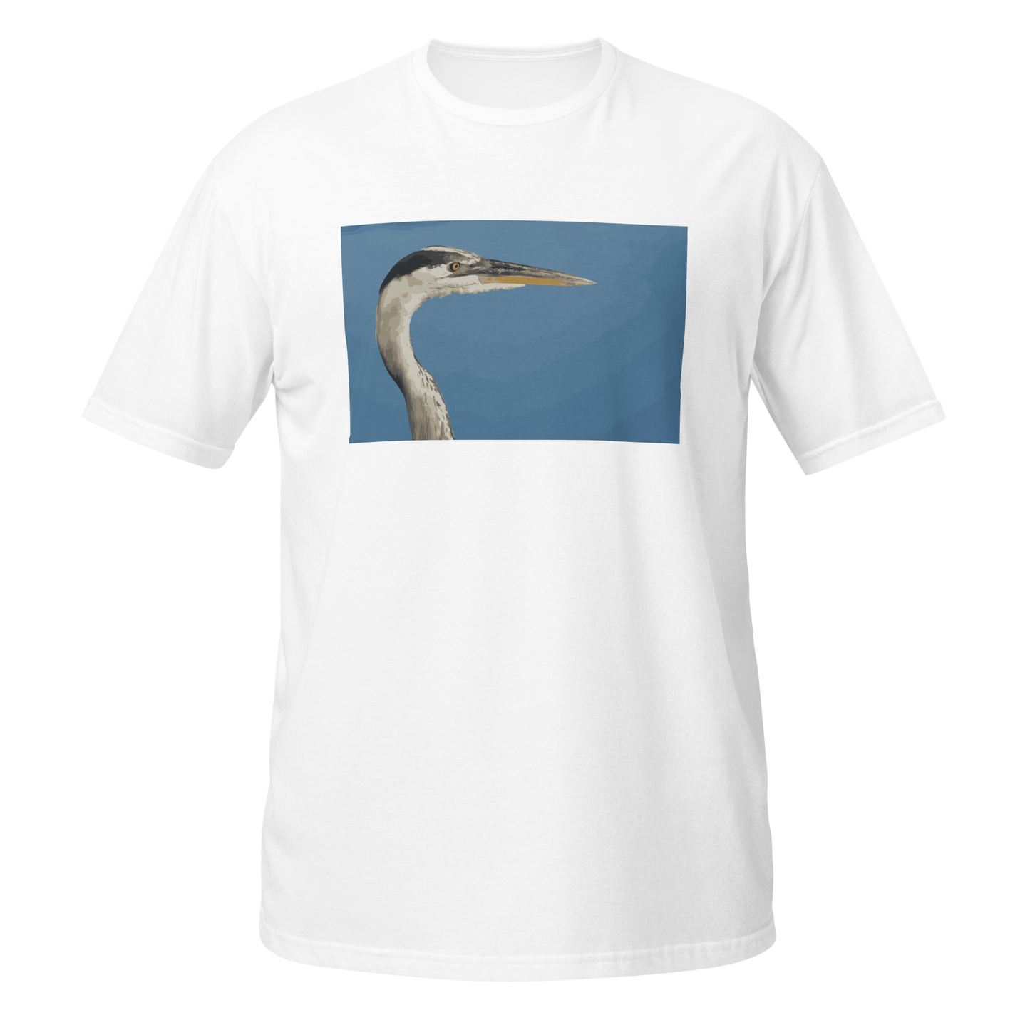 Graphic Great Blue Heron Short-Sleeve Unisex T-Shirt