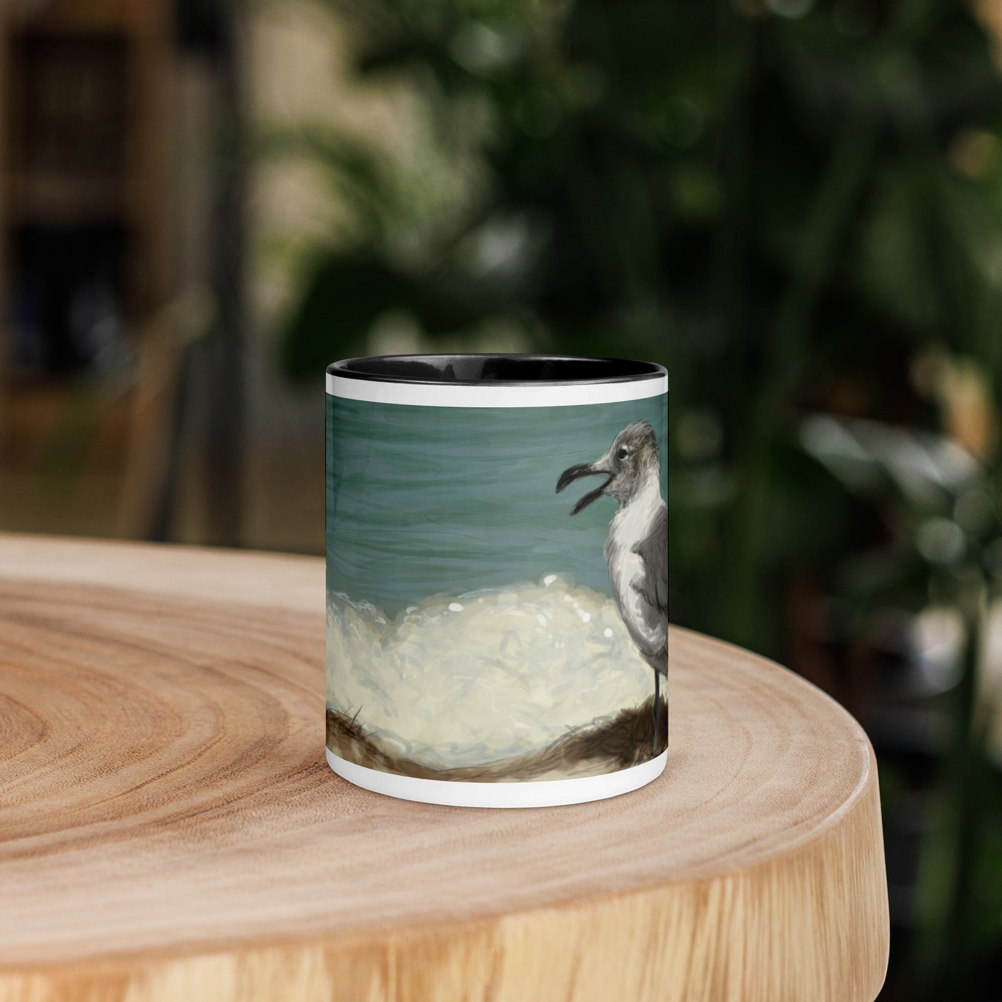 "Seagull Study" Mug with Color Inside