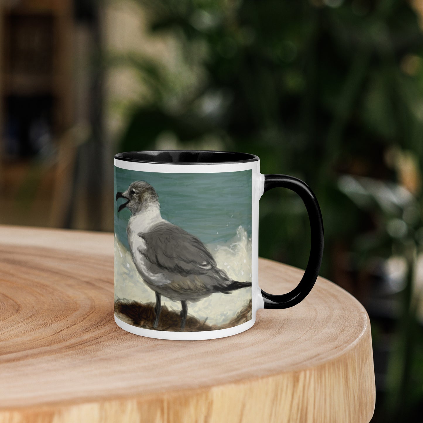 "Seagull Study" Mug with Color Inside