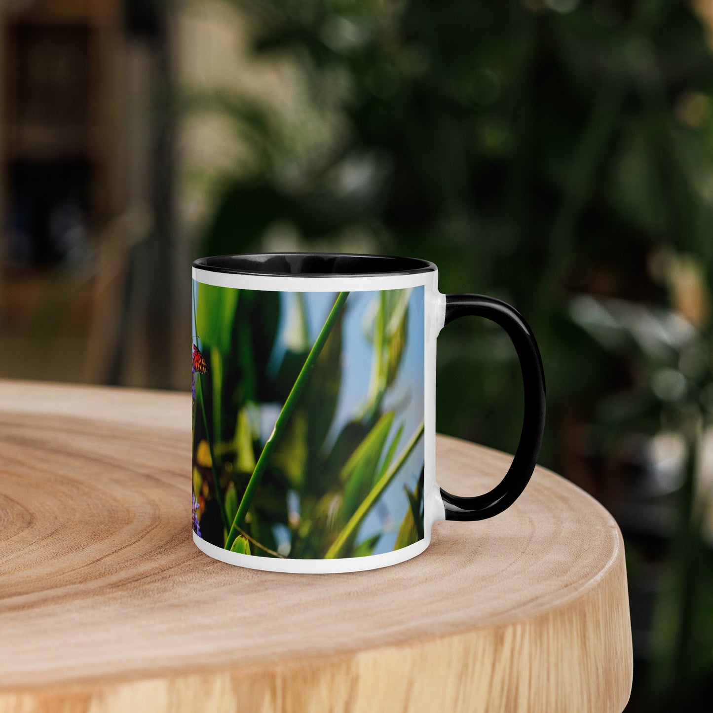 "Butterfly Feast" Mug with Color Inside