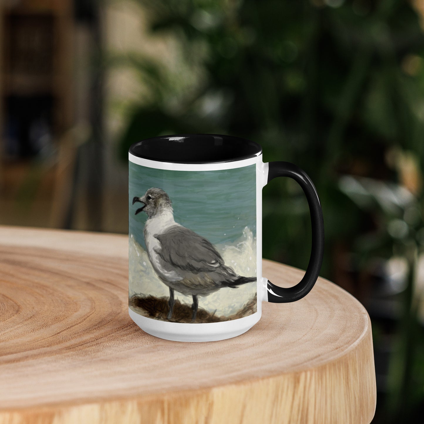 "Seagull Study" Mug with Color Inside