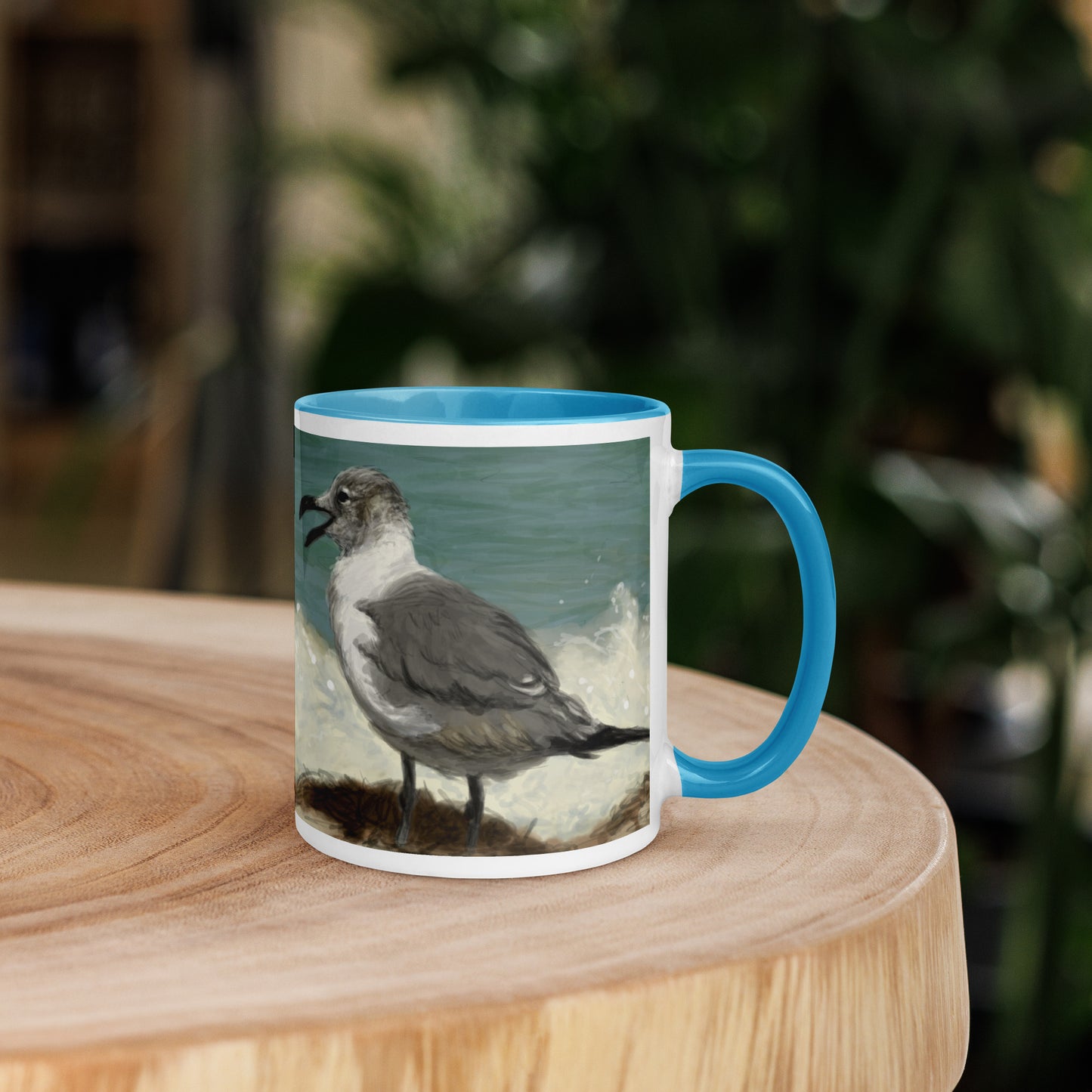 "Seagull Study" Mug with Color Inside