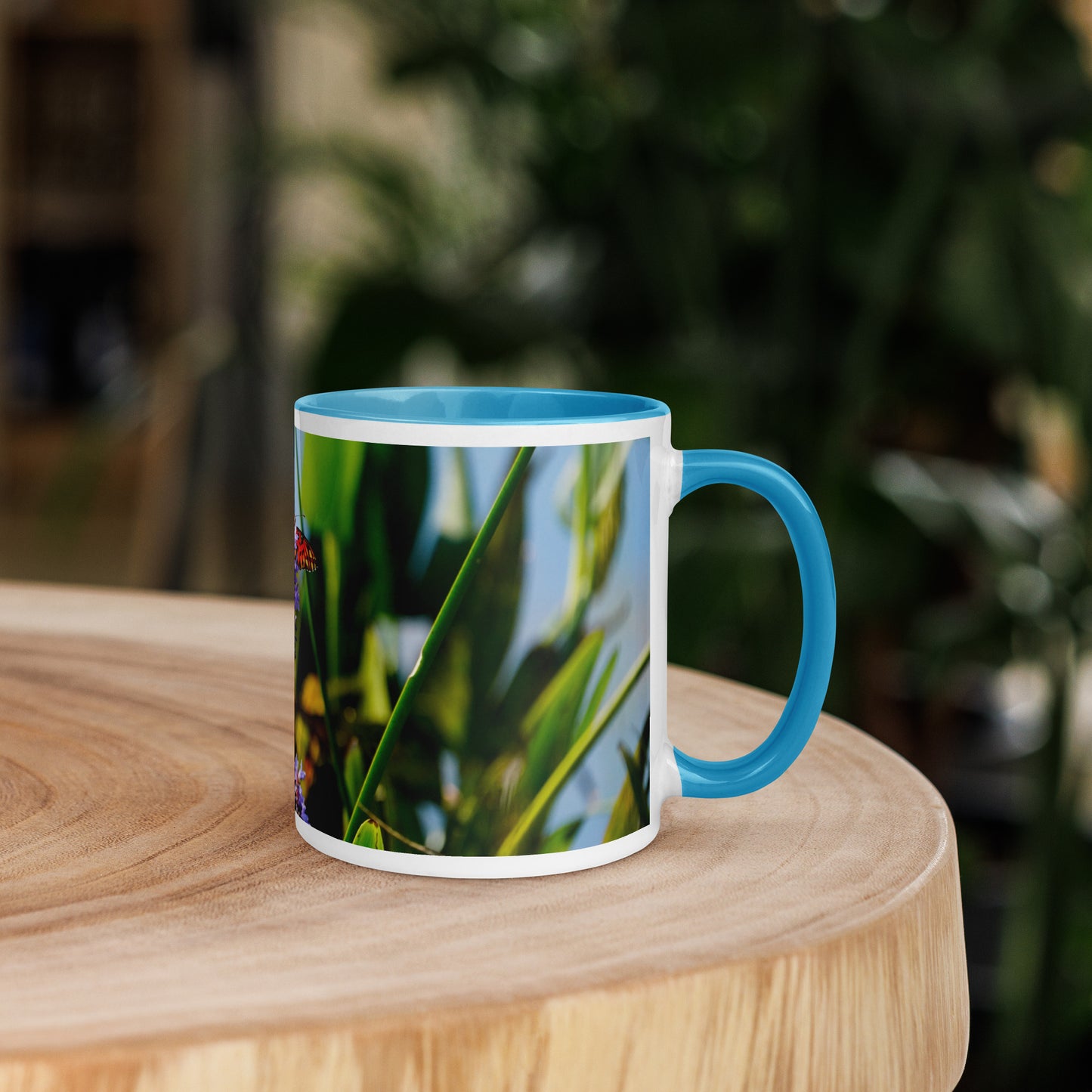 "Butterfly Feast" Mug with Color Inside