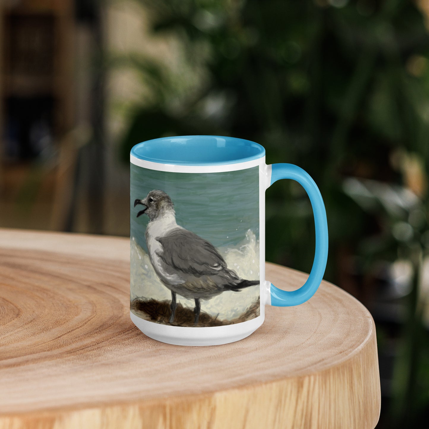 "Seagull Study" Mug with Color Inside