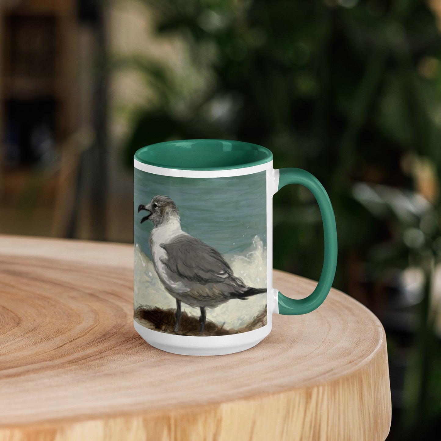 "Seagull Study" Mug with Color Inside