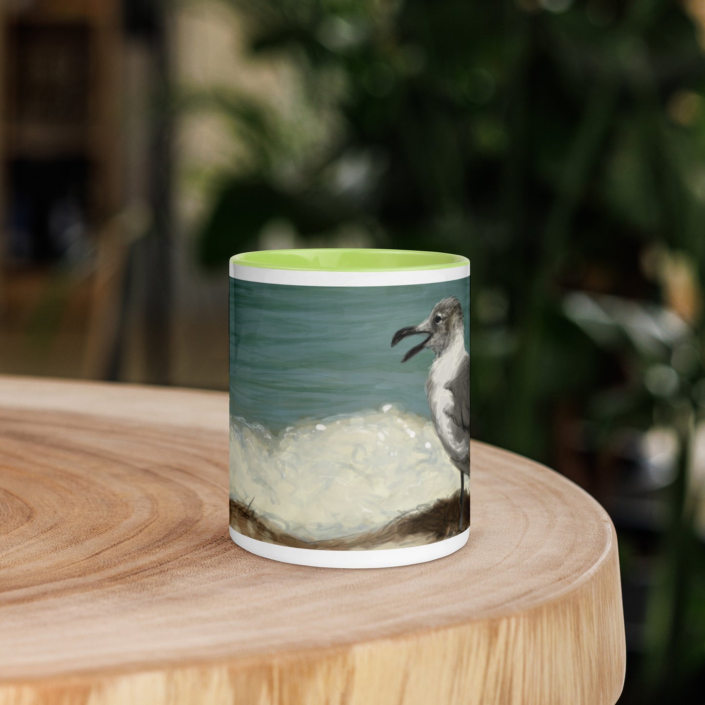 "Seagull Study" Mug with Color Inside