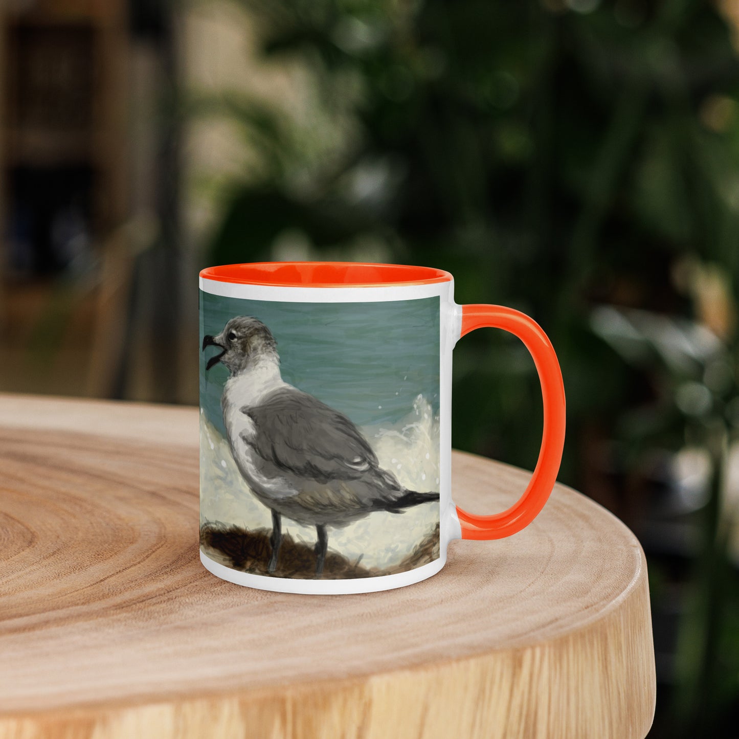 "Seagull Study" Mug with Color Inside