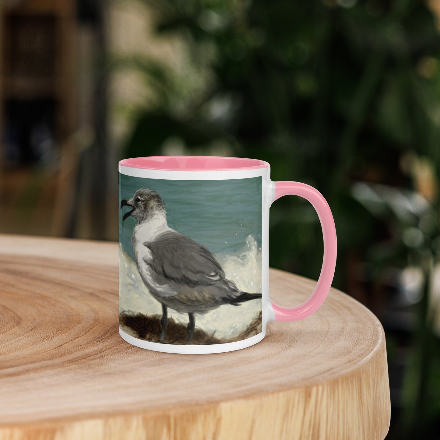 "Seagull Study" Mug with Color Inside