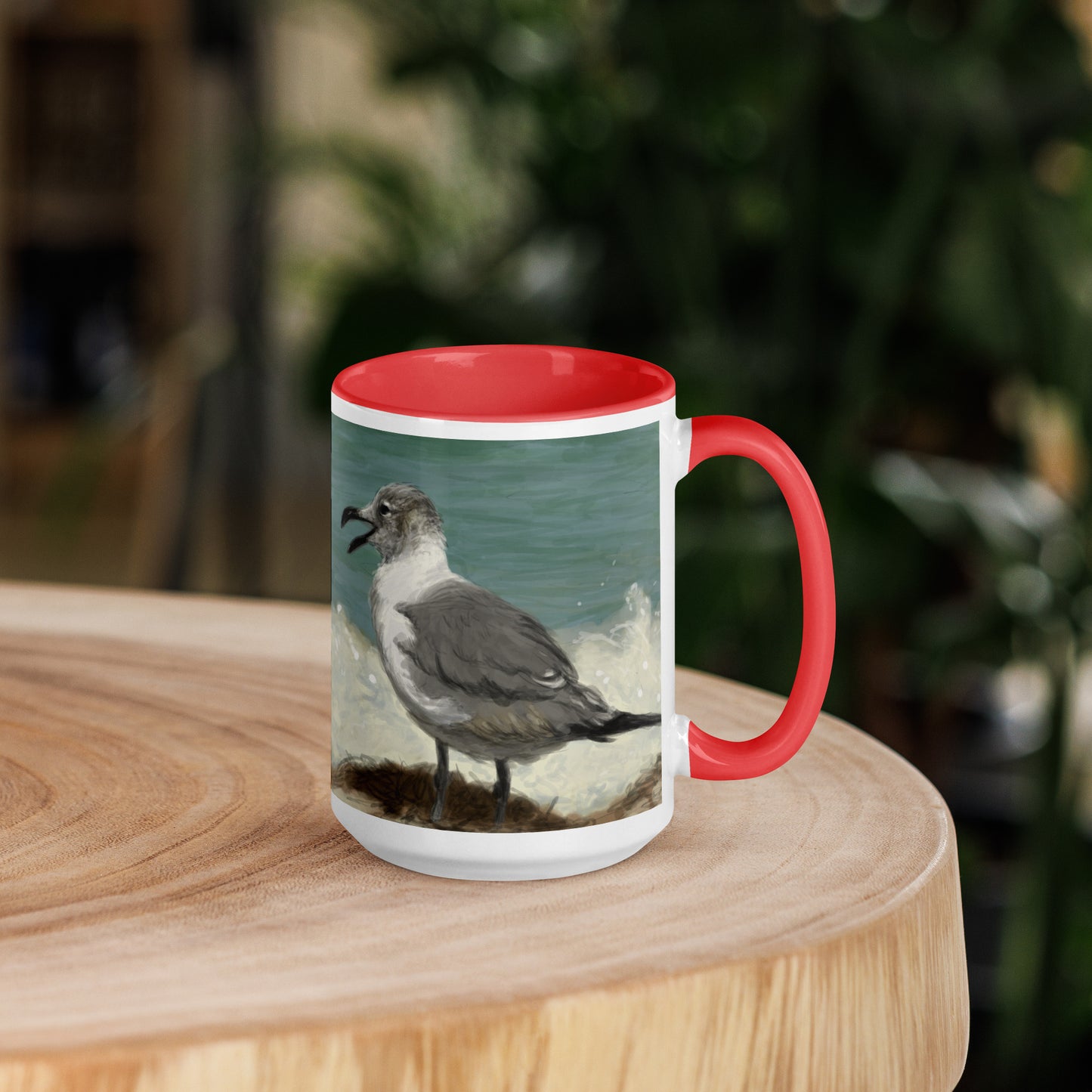 "Seagull Study" Mug with Color Inside