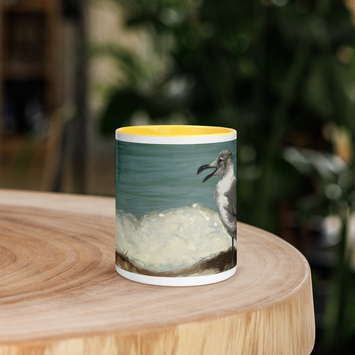 "Seagull Study" Mug with Color Inside