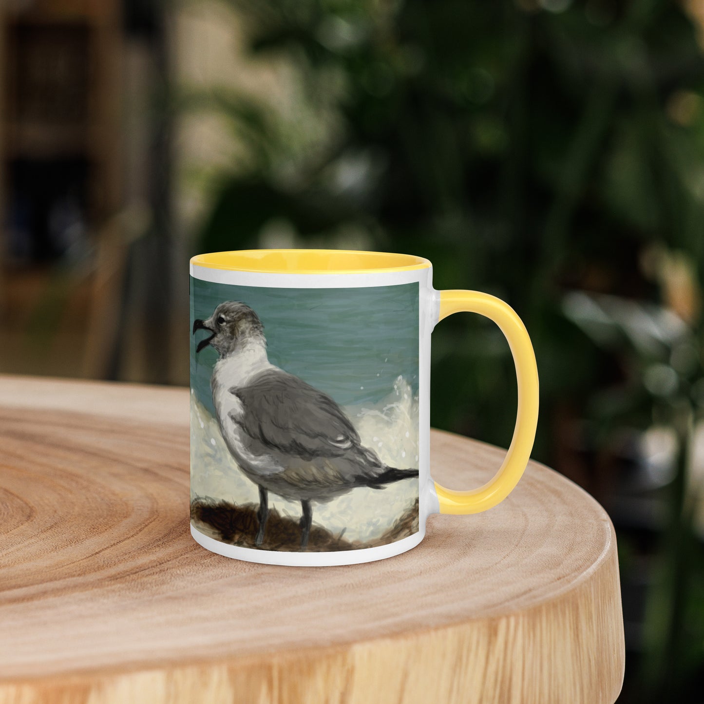 "Seagull Study" Mug with Color Inside