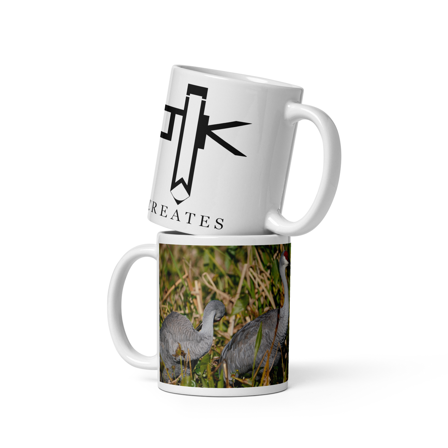 "Sandhills in the Morning" White glossy mug