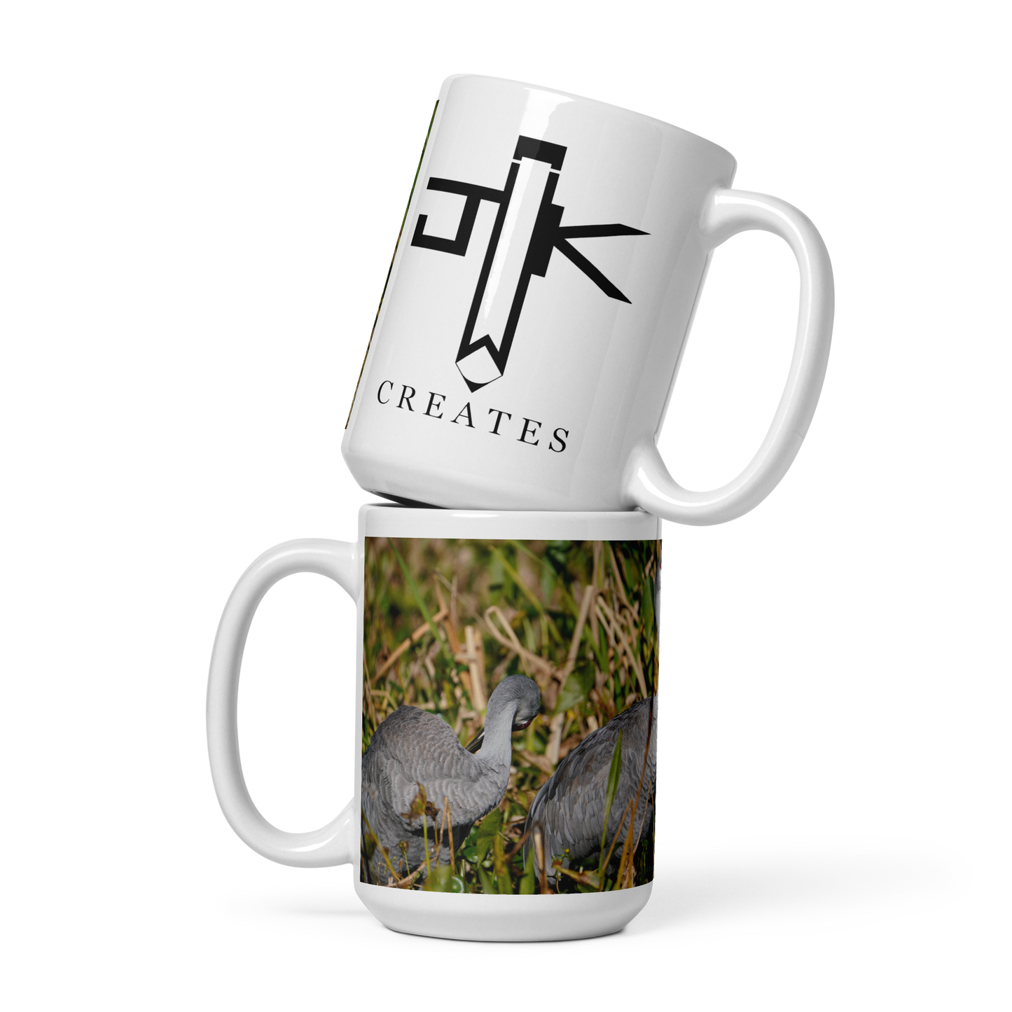 "Sandhills in the Morning" White glossy mug