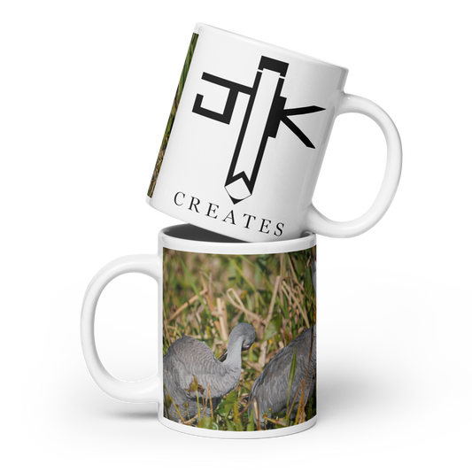 "Sandhills in the Morning" White glossy mug