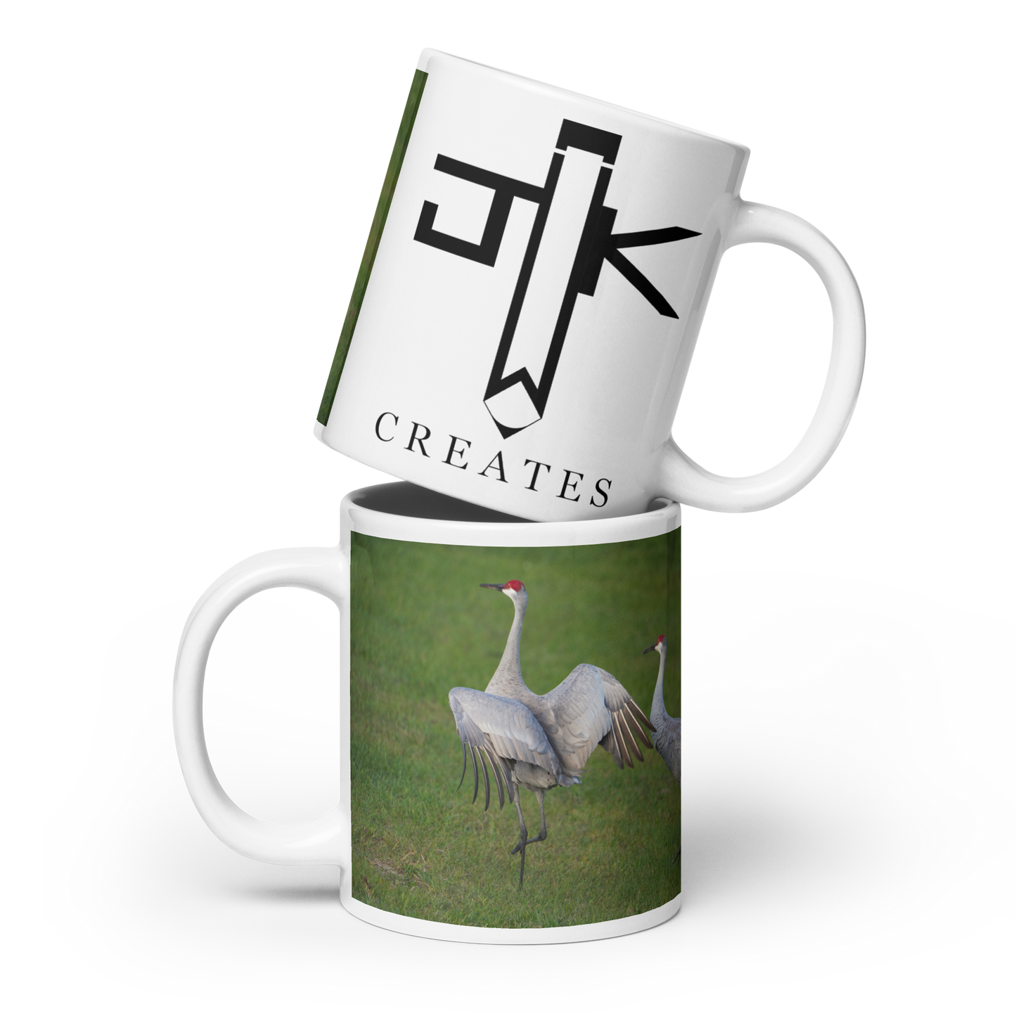 "Step Lively" White glossy mug