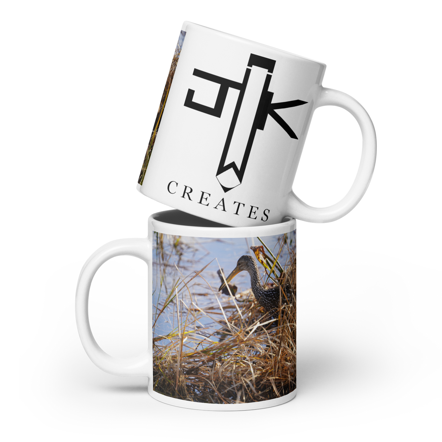 "Limpkin in the Shallows" White glossy mug